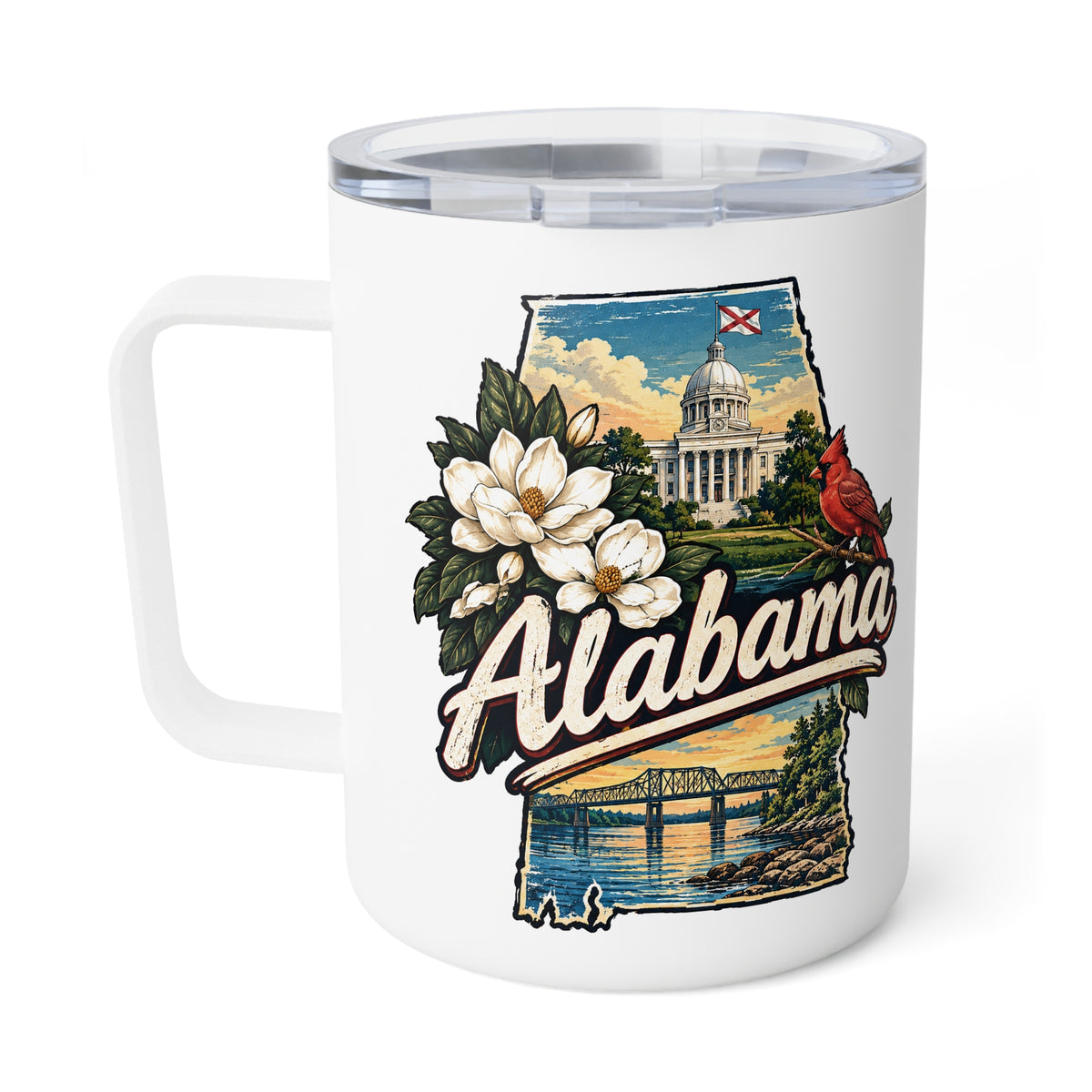 Alabama State Travel Insulated Coffee Mug — 10oz