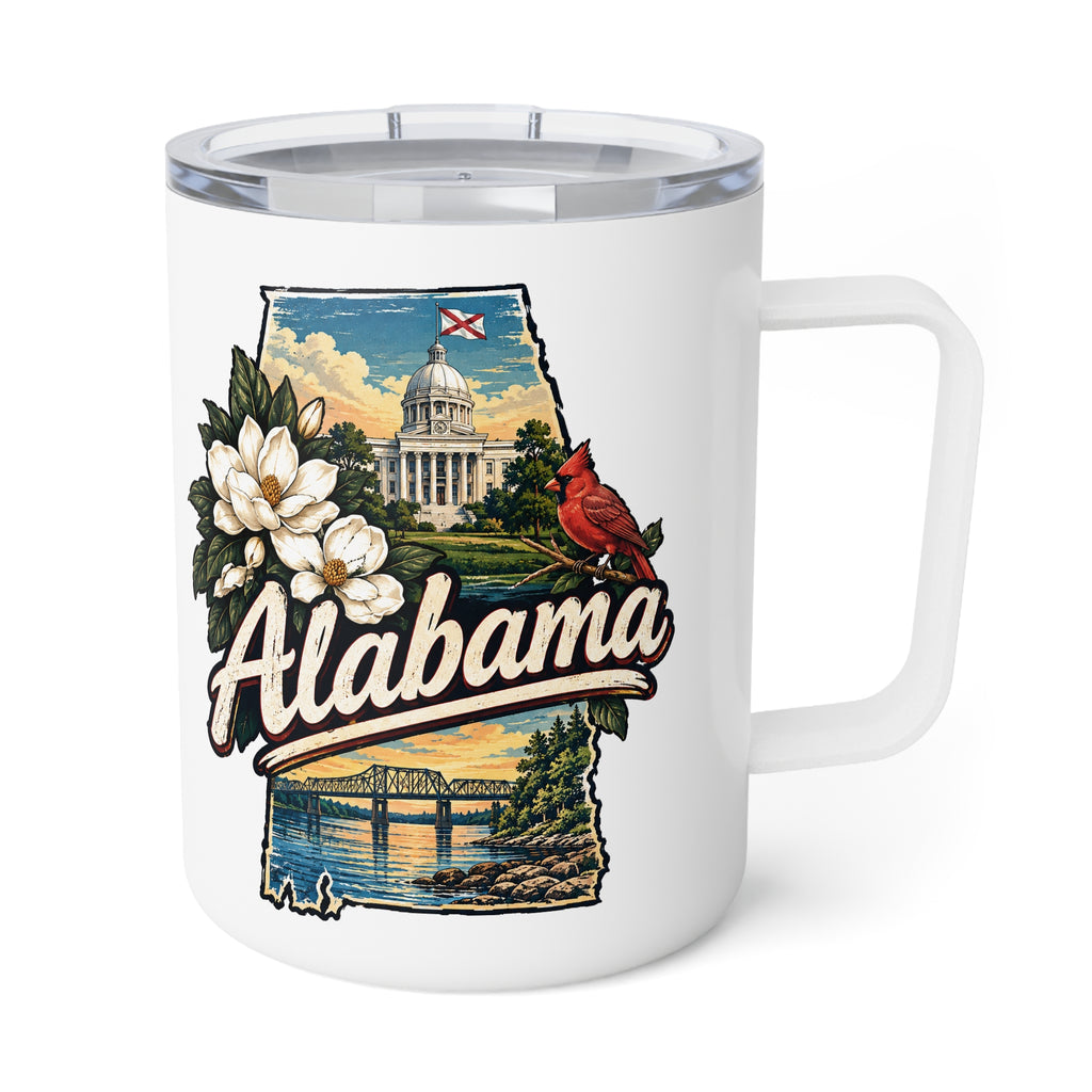 Alabama State Travel Insulated Coffee Mug — 10oz